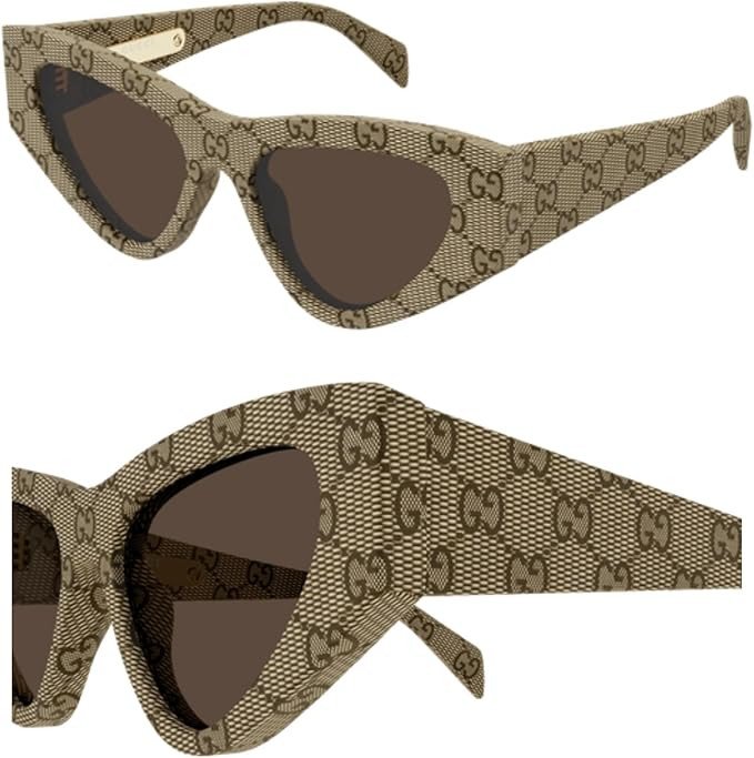 Gucci GG2019S Runway Monogram Pattern Cat-Eye Shape Sunglasses
