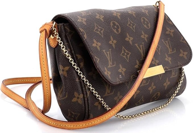 Pre-Loved Favorite Handbag Monogram Canvas MM, Brown