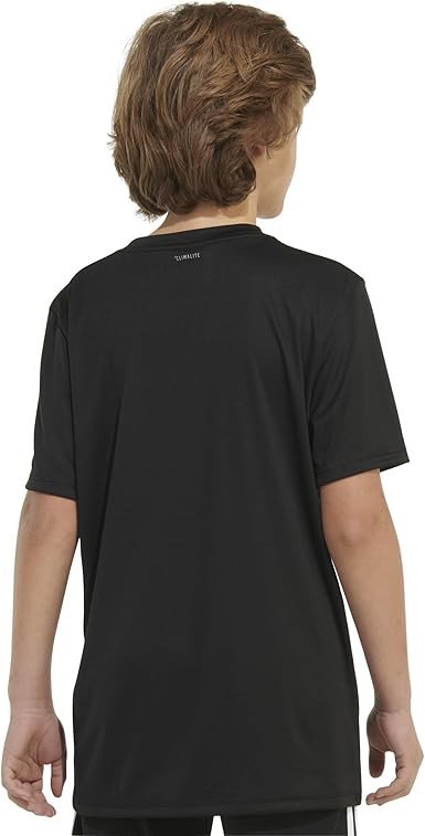 adidas Boys Short Sleeve Aeroready Performance Logo Tee T-Shirt