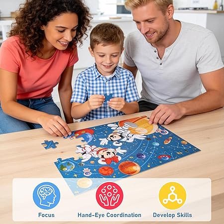 Kids Puzzles,2 Packs 60 Piece Puzzles for Kids Ages 4-8,Outdoor/Travel Puzzle with Small Box and Independent Storage Bag,L16.2 x W‌10.6 Inch