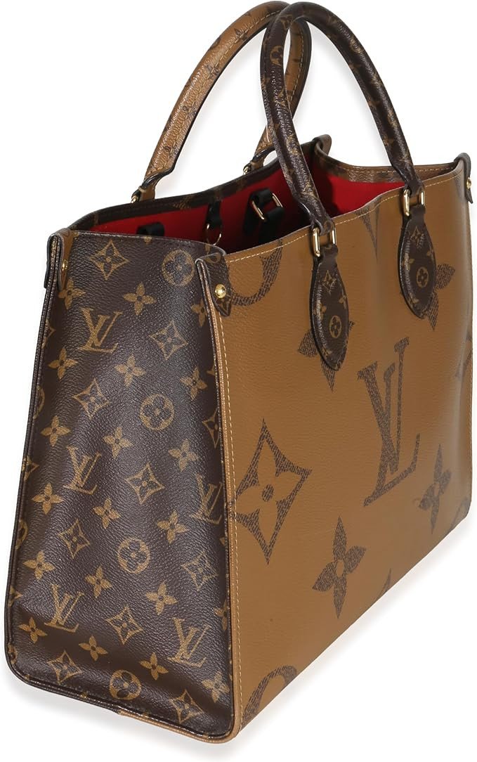Pre-Loved Reverse Monogram Giant Canvas Onthego MM, Brown