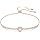Swarovski One bracelet, Heart, Pink, Rose gold-tone finish