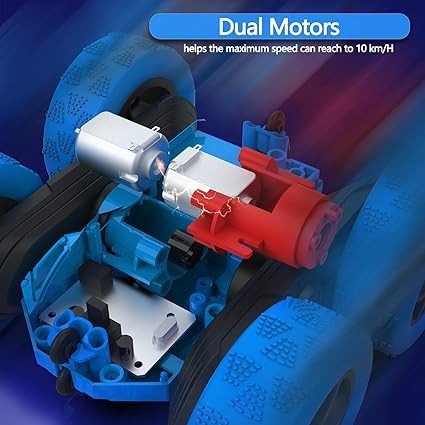 Hamdol Remote Control Car for Kids, 360° Rotating RC Stunt Car Double-Sided 4WD Electric Vehicle with LED Lights, 2.4GHz Rechargeable Toy Cars for Boys Girls Age 6 7 8 9 10 11 12, Birthday Gift