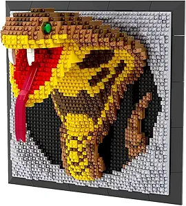 BDYDT Snake Building Blocks Wall Art, 2376 Pieces 3D Model, Creative Decor Gift for Adults Teens 14+ & Kids