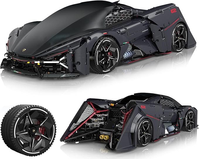 JTBBOY 1:8 Sport Building Supercar Set for Adults, Model Kit for Adults to Build, Collectible Car Building Kits, Supercar with Authentic Features,Display Model for Home or Office(2884PCS)