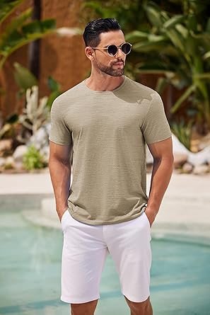 COOFANDY Men's T Shirt Short Sleeve Classic Crew Neck T-Shirt Casual Summer Basic Tee Shirts