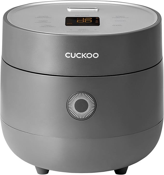 CUCKOO Micom Rice Cooker 3-Cup Uncooked / 6-Cup Cooked with Nonstick Inner Pot, Small Rice Maker with 8 Menu Options, Fuzzy Logic Technology, Auto Clean, Quick Rice Mode, Gray (CR-0375FG)