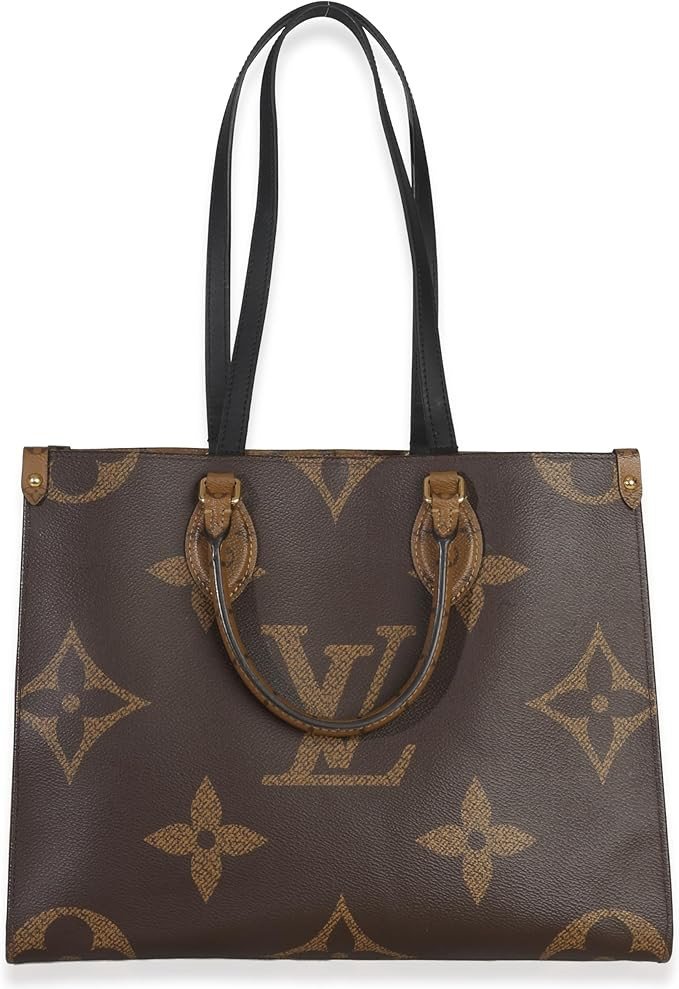 Pre-Loved Reverse Monogram Giant Canvas Onthego MM, Brown