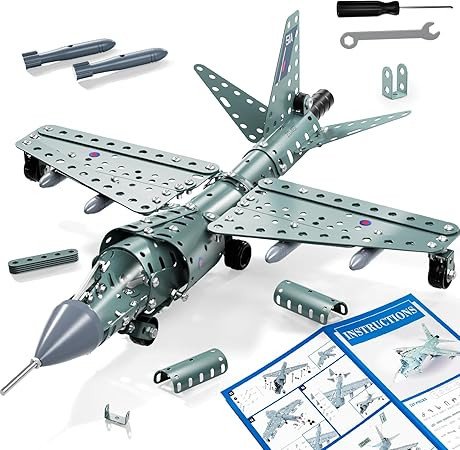 MSKOLER Building Toys Model Airplane Kits for Boys 8-12, Project Building Toys for Kids, Educational Assembly Science Kit, Airplane Toy, Birthday Gifts for Teenagers Boys Ages 8 9 10 11 12