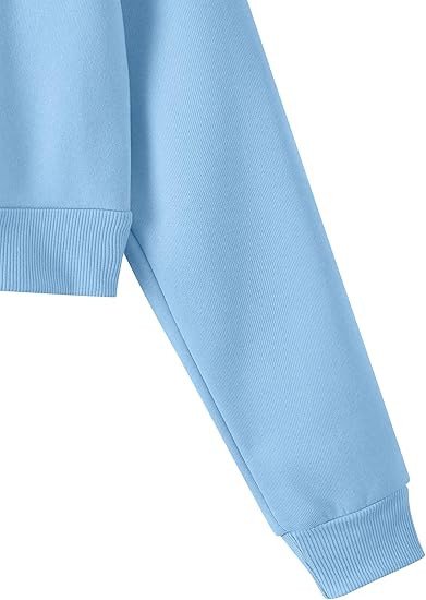 Remidoo Women's Zip Up Cropped Hoodie Crop Top Sweatshirt Drawstring Long Sleeve Jacket