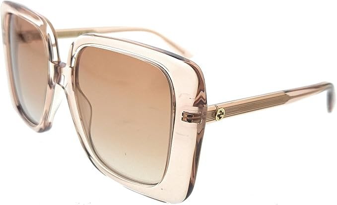 Gucci GG1314S 005 Beige/Brown Mirrored Oversized Square Women's 55mm Sunglasses